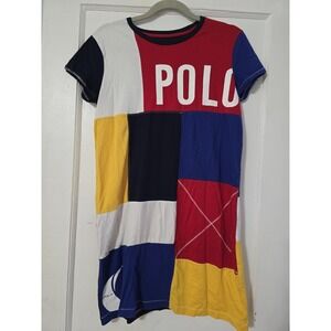Polo Ralph Lauren Nautical‎ Patchwork Dress P-15 Women's Size Medium *FLAWS*